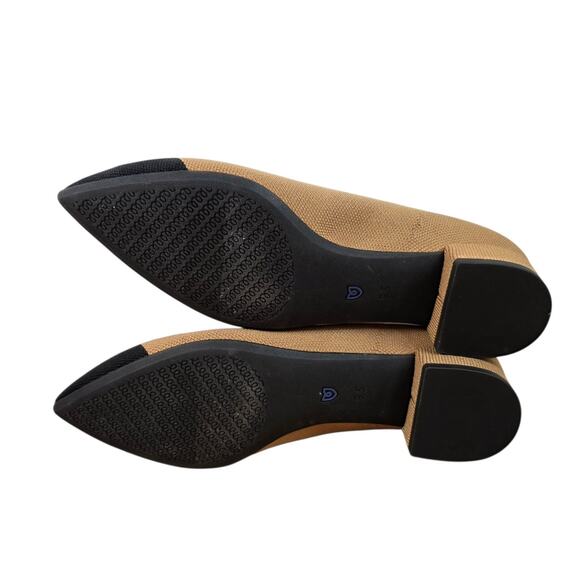 Rothys the High Point Cap Toe Wren Women's US Size 9.5 Tan/Black Knit Classic - Picture 6 of 7